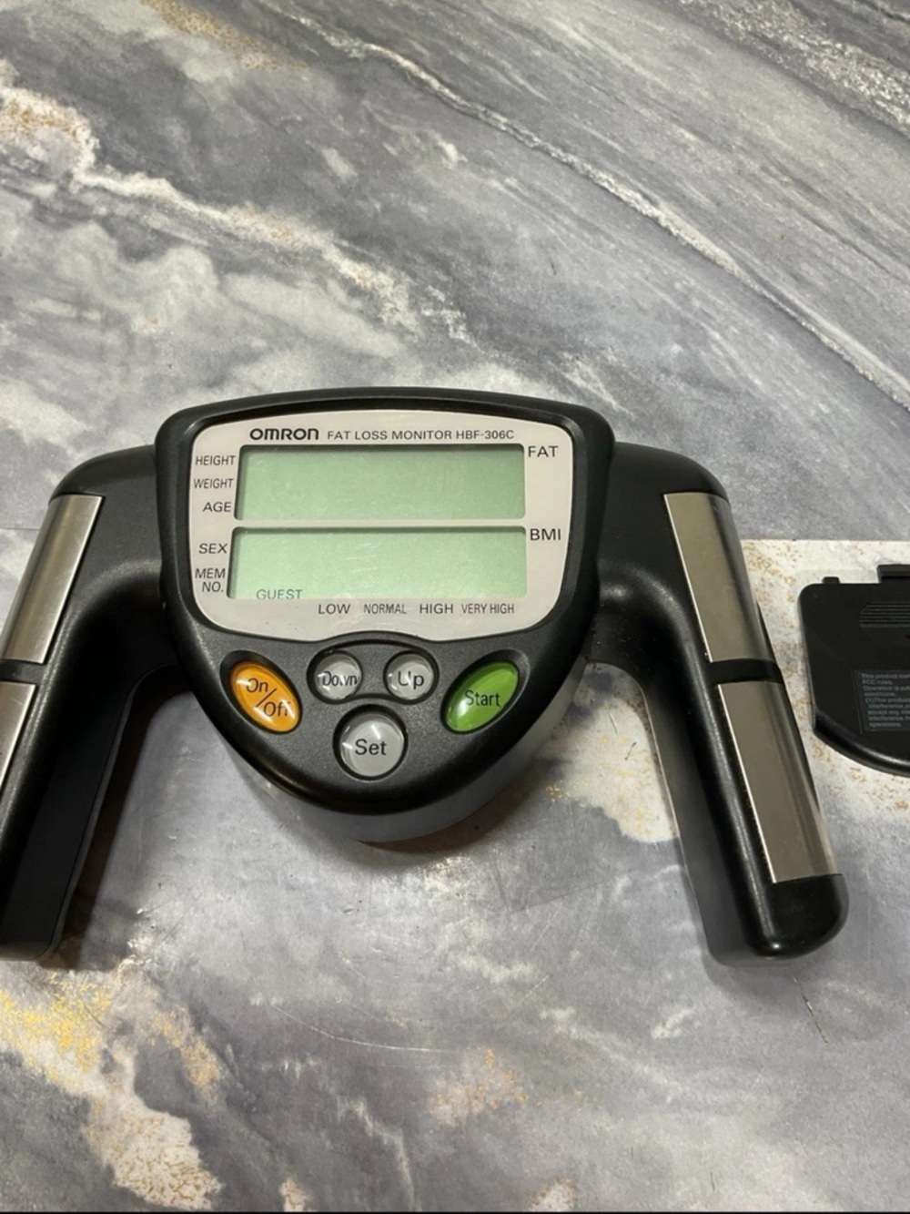 Omron HBF-306CN Fat Loss BMI Monitor Tracker - Black - Tested and Working